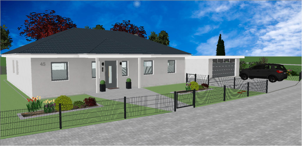 Danwood Perfect 124 mit Garage Carport