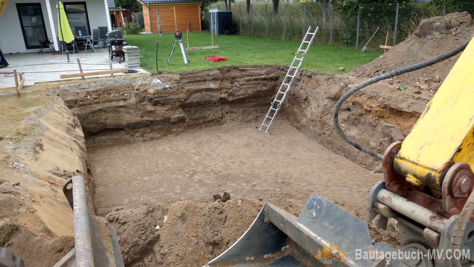 Aushub des Pools 29. und 30.06.2020